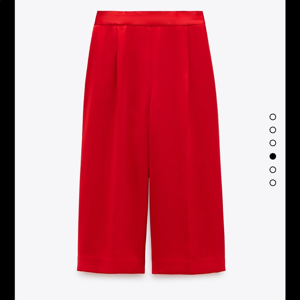 Zara Pleated Satin Effect Shorts